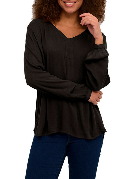 Kaffe Amber Γυναικείο Χειμερινό Top Μαύρο 501032-50600