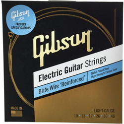 Gibson Brite Wire Reinforced Σετ 6 Χορδές Ηλεκτρικής Κιθάρας Nickel Plated Steel 10-46"