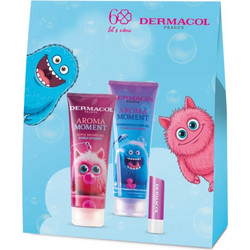 Dermacol Aroma Moment Bubble Monster Shower Gel 250ml + Plummy Monster Shower Gel 250ml + Plummy Monster Lip Balm 4.8gr