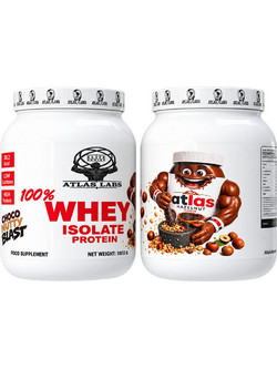 Atlas Labs Whey Isolate Choco Nutty Beast Πρωτεΐνη Ορού Γάλακτος Γράμμωσης Χωρίς Γλουτένη 1kg
