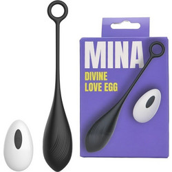 Mina Divine Love Δονητής Egg για Ζευγάρια με Τηλεχειριστήριο 18cm Μαύρος