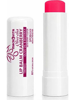 Macrovita Cranberry Lip Balm με Χρώμα SPF20 4gr