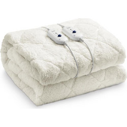 Izzy Fluffy IZ-9050 Ηλεκτρικό Διπλό Υπόστρωμα Πλενόμενο Λευκό 120W 160x150cm
