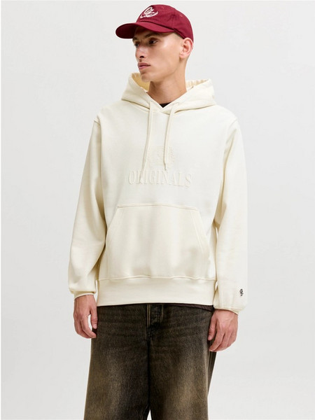 Jack & Jones Ανδρικό Φούτερ με Κουκούλα & Τσέπες Μπεζ 12300022
