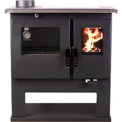 Verso CS Inox Ceramic Left Ξυλόσομπα με Φούρνο 7.7kW