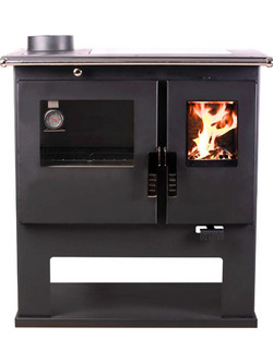 Verso CS Inox Ceramic Left Ξυλόσομπα με Φούρνο 7.7kW