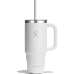 Hydro Flask All Around Travel Tumbler Clear Lid White 710ml