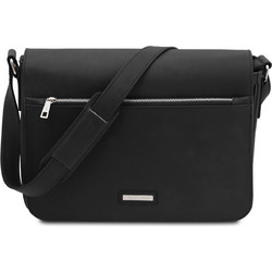 Tuscany Leather Δερμάτινη Ανδρική Τσάντα Ώμου / Χιαστί Μαύρη TL142632