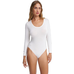 Luna Touch Comfort Μακρυμάνικα Γυναικεία Κορμάκια Slip Λευκά 84595