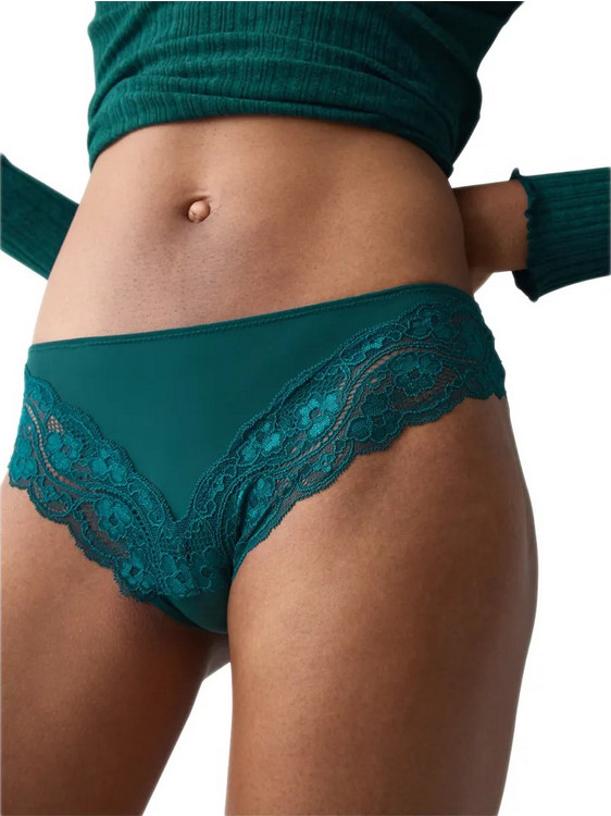 Triumph Lovely Γυναικείο Slip χωρίς Ραφές με Δαντέλα Κυπαρισσί 10182556-7303