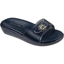 Level Anatomic Γυναικείες Παντόφλες Καλοκαιρινές Flatforms Ανατομικές Navy Μπλε 024A
