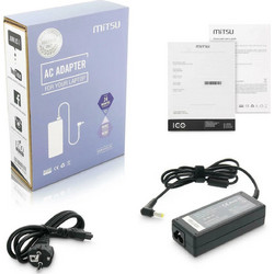Mitsu ZM/ACE19342 Φορτιστής Laptop 65W 19V 3.42A για Acer με Αποσπώμενο Καλώδιο Τροφοδοσίας