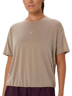 ASICS Nagino Run SS Γυναικείο Αθλητικό T-Shirt Μπεζ 2012D543-200