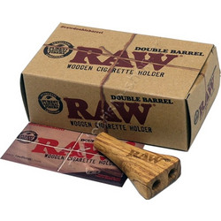 Πίπα RAW DOUBLE BARREL WOODEN CIGARETTE HOLDER ΤΣΙΓΑΡΟΥ