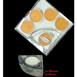 Set/5 Αρωματικά Κεριά Ρεσώ με Γυάλινη Βάση 236463 Peach