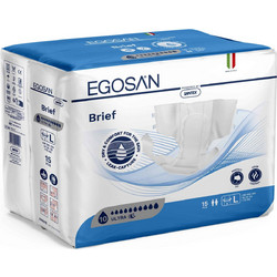 Egosan All in One Diapers Ultra Large Πάνες Ακράτειας 5 Σταγόνες 15τμχ