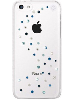 Bling MY Thing Polycarbonate Back Cover Milky Way Clear with Blue