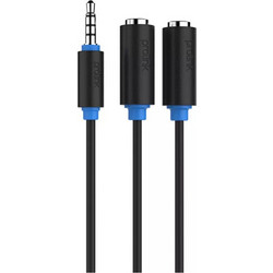 Prolink PB155-0030 Καλώδιο Ήχου Jack 3.5mm Από 1x Αρσενικό (4 pins) Σε 2x Θηλυκά (Stereo & Mic)