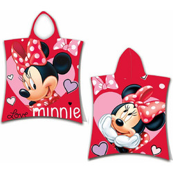 Dimcol Minnie 05 Παιδικό Πόντσο Θαλάσσης Κόκκινο Πολύχρωμο 50x115cm