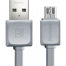 Remax RC-129m Strong Flexible Micro USB Cable 2.4A 1m Grey