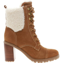 Nine West Γυναικεία Αρβυλάκια Suede Ταμπά με Χοντρό Ψηλό Τακούνι με Γούνα Phaedra-252