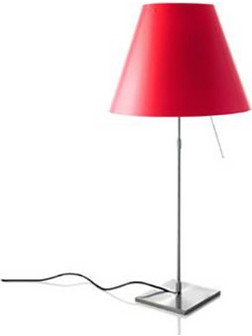 LUCEPLAN Luceplan Costanzina Red Κλασσικά Επιτραπέζια Φωτιστικά - Πορτατίφ - Με Καπέλο (D 13 pi. 1D13=NP00020+D 13 pi./ 1 1D13=1P11N13)