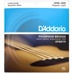 D'Addario EPBB170 Σετ 4 Χορδές Ακουστικού Μπάσου Phosphor Bronze 45-100" Normal Tension