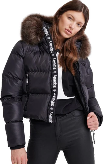 Superdry sport best sale puffer borg crop