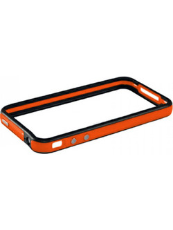 VOLTE-TEL ΘΗΚΗ IPHONE 4G/4S BUMPER METAL BUTTON ORANGE-BLACK