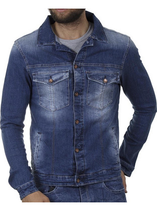 Damaged Jeans JC6B SS20 Ανδρικό Μπουφάν Μπλε
