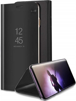 Xiaomi Redmi 7A - Cover Mirror flip Clear View Standing Shockproof Case Black (oem)