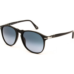 Persol PO9649S 95/Q8 Ανδρικά Γυαλιά Ηλίου Aviator Κοκάλινα Μαύρα με Μαύρο Degradee Φακό