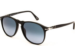 Persol PO9649S 95/Q8 Ανδρικά Γυαλιά Ηλίου Aviator Κοκάλινα Μαύρα με Μαύρο Degradee Φακό