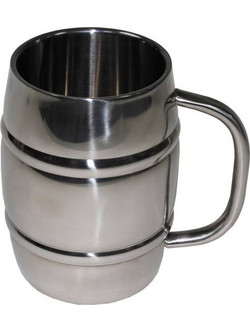 MFH Mug Barrel 1000ml (Double Walled) Stainless Steel