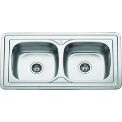 Gloria Eden Ένθετος Νεροχύτης Inox Σατινέ 100x50cm