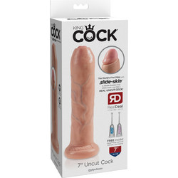 Pipedream King Cock 7" Uncut Ρεαλιστικό Dildo με Βεντούζα & Δυνατότητα Εκσπερμάτωσης 19cm Flesh