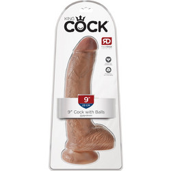 Pipedream King Cock 9" Ρεαλιστικό Dildo με Βεντούζα & Όρχεις 23cm Tan
