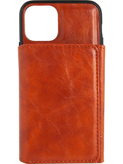 ΘΗΚΗ ΠΟΡΤΟΦΟΛΙ ΣΥΝΘΕΤΙΚΟ ΔΕΡΜΑ ΚΑΦΕ ΓΙΑ IPHONE 11 WALLET CASE 100.733