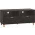 PoliHome Έπιπλο Τηλεόρασης Ξύλινο Μαύρο Μ120xΠ45xΥ56cm Simple 120 16629449
