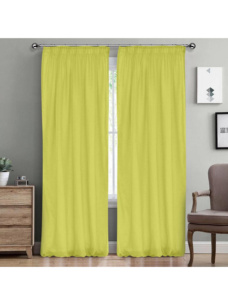 Lino Home Κουρτίνα με Τρέσα 145x295 Line 201 Lemon