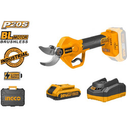Ingco CSSLI20011 Ψαλίδι Κλαδέματος Μπαταρίας 20V 1x2Ah με Κοπή 30mm