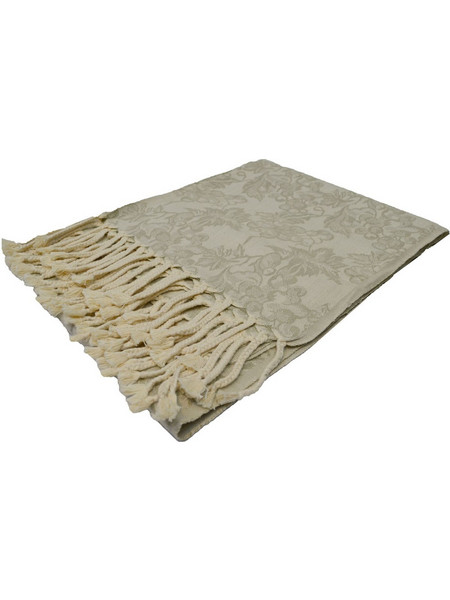 Ριχτάρι Mns Σταφύλι Ecru Πολυθρόνα 130x170cm 100% Βαμβάκι