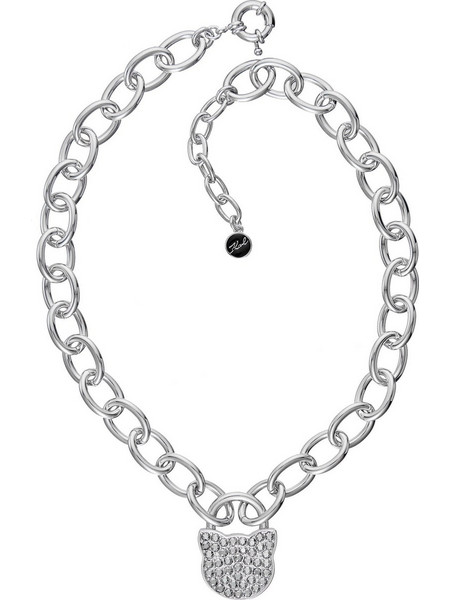 Karl Lagerfeld Γυναικείο Κολιέ Γάτα Ασημί με Swarovski 5512238