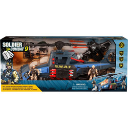 Blue Toys Playset Αστυνομικό Ελικόπτερο με Φως και Μουσική Soldier Combat MKL410972