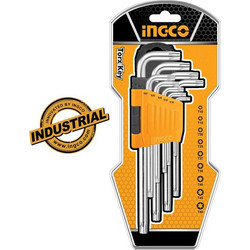 INGCO ΕΠΑΓΓΕΛΜΑΤΙΚΟ ΣΕΤ ΚΛΕΙΔΙΑ TORX ΜΑΚΡΙΑ (HHK13092)