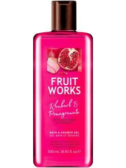 Fruit Works Pomegranate & Rhubarb Bath & Αφρόλουτρο σε Gel 500ml