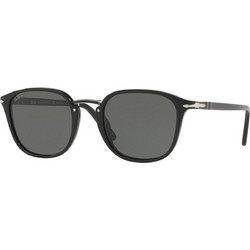 Persol PO3186S 95/58 Ανδρικά Γυαλιά Ηλίου Τετράγωνα Κοκάλινα Μαύρα με Μαύρο Polarized Καθρέπτη Φακό