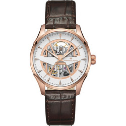 Hamilton Jazzmaster Ανδρικό Ρολόι Αυτόματο με Καφέ Δερμάτινο Λουράκι H42505510