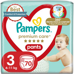 Pampers Premium Care Πάνες Βρακάκι No3 6-11kg 70τμχ