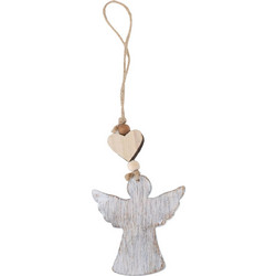Ξύλινα Χριστουγεννιάτικα στολίδια Shabby Chic - Αγγελάκι
